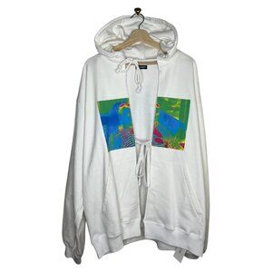 Christian Dada Masanori Morikawa Tie Front Graphic Oversized Hoodie Size 50 US M